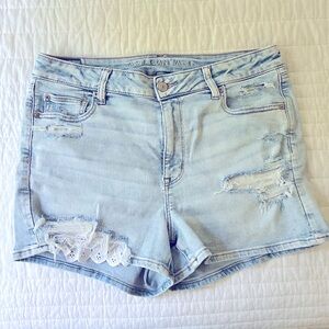 American eagle shorts size 14 with added lace